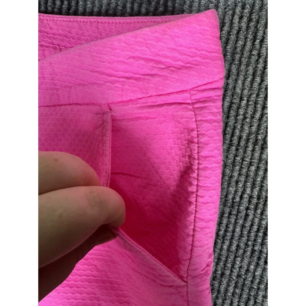 Lilly Pulitzer Shorts Womens 8 34 Hot Pink Buttercup Knit Scalloped 5